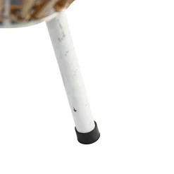 QAZQA Tischlampen|Wohnzimmerlampen*Ländliches Tischlampen-Stativ Bambus mit Weiß - Canna Diamond