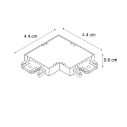 QAZQA Deckenstrahler|Aufbaustrahler*L-Verbinder Schiene schwarz 1-phasig - Magnetic
