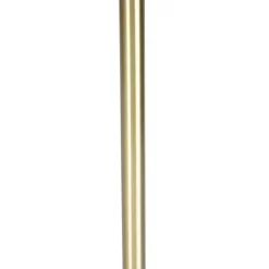 QAZQA Stehlampen|Wohnzimmerlampen*Messing Stehlampe mit Pfauenschirm 40 cm - Simplo