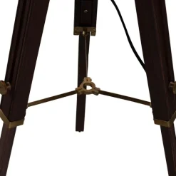 QAZQA Stehlampen|Wohnzimmerlampen*Messing Stehleuchte Dreibein mit Taupe Samt Lampenschirm 50cm - Cortin