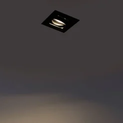 QAZQA Smarte Einbaustrahlers|Smarte Spots*Modern Smart Einbau Spot schwarz inkl. WiFi GU10 - Artemis