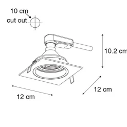 QAZQA Einbaustrahler|Wohnzimmerlampen*Modern versenktes Spotweiß verstellbar - Chuck 70