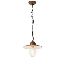 QAZQA Gartenbeleuchtung|Pendelleuchten Außen*Moderne Außenhängelampe rostbraun IP44 - Kansas