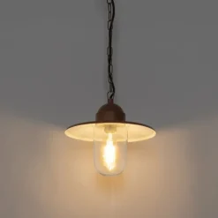 QAZQA Gartenbeleuchtung|Pendelleuchten Außen*Moderne Außenhängelampe rostbraun IP44 - Kansas