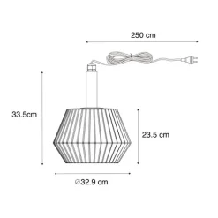 QAZQA Gartenbeleuchtung|Pendelleuchten Außen*Moderne Außenhängelampe schwarz mit weißem Schirm 32,9 cm IP44 - Robbert