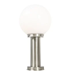 QAZQA Stehlampen Außen|Gartenbeleuchtung*Moderne Außenlaterne Stahl Edelstahl 50 cm - Sfera