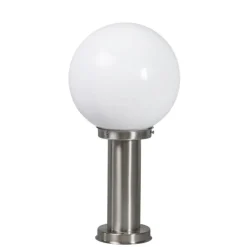 QAZQA Stehlampen Außen|Gartenbeleuchtung*Moderne Außenlaterne Stahl Edelstahl 50 cm - Sfera