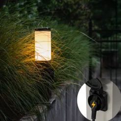 QAZQA Gartenbeleuchtung|Stehlampen Außen*Moderne Außenleuchte 45 cm Stahl mit Fassung IP44 - Malios