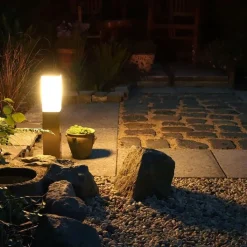 QAZQA Gartenbeleuchtung|Stehlampen Außen*Moderne Außenleuchte 45 cm Stahl - Malios