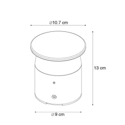 QAZQA Led-Außenleuchten|Stehlampen Außen*Moderne Außenleuchte Dunkelgrau 12 cm inkl. LED - Bar