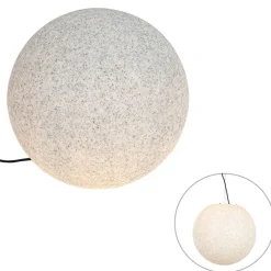 QAZQA Gartenbeleuchtung|Stehlampen Außen*Moderne Außenleuchte grau 45 cm IP65 - Nura