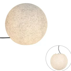 QAZQA Gartenbeleuchtung|Stehlampen Außen*Moderne Außenleuchte Grau 35 cm IP44 - Nura