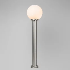 QAZQA Gartenbeleuchtung|Stehlampen Außen*Moderne Außenleuchte Pfahl Edelstahl 100 cm - Sfera