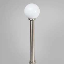 QAZQA Gartenbeleuchtung|Stehlampen Außen*Moderne Außenleuchte Pfahl Edelstahl 100 cm - Sfera
