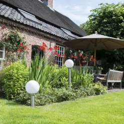 QAZQA Gartenbeleuchtung|Stehlampen Außen*Moderne Außenleuchte Pfahl Edelstahl 100 cm - Sfera