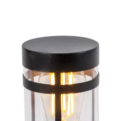 QAZQA Laternen Außen|Stehlampen Außen*Moderne Außenleuchte schwarz 50 cm IP44 - Gleam