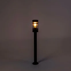 QAZQA Laternen Außen|Stehlampen Außen*Moderne Außenleuchte schwarz 80 cm IP44 - Gleam