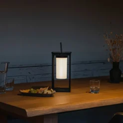 QAZQA Gartenbeleuchtung|Led-Außenleuchten*Moderne Außenleuchte schwarz inkl. LED und Dimmer Solar - Denlu