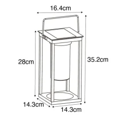 QAZQA Gartenbeleuchtung|Led-Außenleuchten*Moderne Außenleuchte schwarz inkl. LED und Dimmer Solar - Denlu