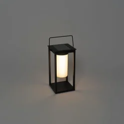 QAZQA Gartenbeleuchtung|Led-Außenleuchten*Moderne Außenleuchte schwarz inkl. LED und Dimmer Solar - Denlu