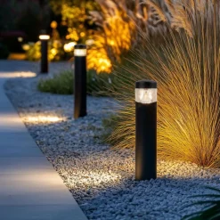 QAZQA Led-Außenleuchten|Stehlampen Außen*Moderne Außenleuchte schwarz 40 cm IP44 inkl. LED - Roxy