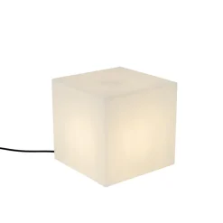 QAZQA Gartenbeleuchtung|Stehlampen Außen*Moderne Außenleuchte weiß 30 cm quadratisch IP44 - Nura