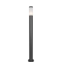 QAZQA Gartenbeleuchtung|Stehlampen Außen*Moderne Außen-Mastleuchte dunkelgrau mit Opal 110 cm IP44 - Rox