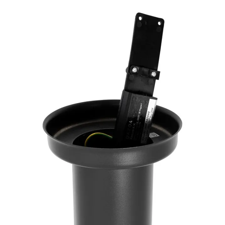 QAZQA Gartenbeleuchtung|Stehlampen Außen*Moderne Außen-Mastleuchte dunkelgrau mit Opal 110 cm IP44 - Rox