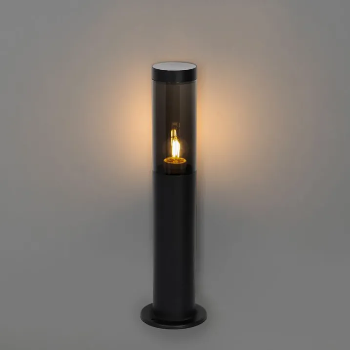 QAZQA Gartenbeleuchtung|Stehlampen Außen*Moderne Außen-Mastleuchte Schwarz 45 cm IP44 - Rox
