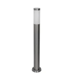 QAZQA Stehlampen Außen|Gartenbeleuchtung*Moderne Außen-Mastleuchte Stahl mit Opal 80 cm IP44 - Rox