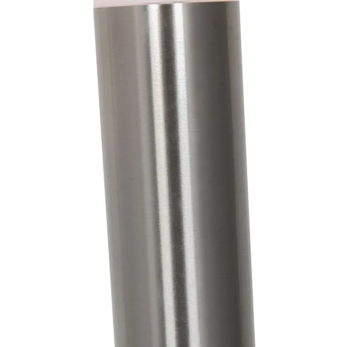 QAZQA Stehlampen Außen|Gartenbeleuchtung*Moderne Außen-Mastleuchte Stahl mit Opal 80 cm IP44 - Rox