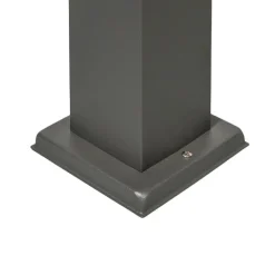 QAZQA Stehlampen Außen|Gartenbeleuchtung*Moderne Außen-Pollerleuchte Dunkelgrau mit Opal 45 cm IP44 - Malios
