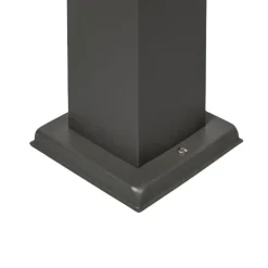 QAZQA Gartenbeleuchtung|Stehlampen Außen*Moderne Außen-Pollerleuchte Dunkelgrau mit Opal 80 cm IP44 - Malios