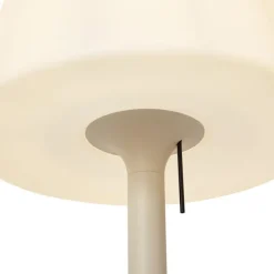 QAZQA Gartenbeleuchtung|Stehlampen Außen*Moderne Außenstehleuchte Beige mit weißem Schirm IP44 - Big Virginia