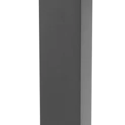 QAZQA Stehlampen Außen|Gartenbeleuchtung*Moderne Außen-Stehleuchte Dunkelgrau mit Rauchglas 80 cm - Malios