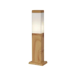 QAZQA Stehlampen Außen|Gartenbeleuchtung*Moderne Außenstehleuchte Stahl mit Holzprint 45cm IP44 - Malois