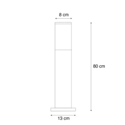 QAZQA Stehlampen Außen|Gartenbeleuchtung*Moderne Außenstehleuchte Stahl mit Holzprint 45cm IP44 - Malois