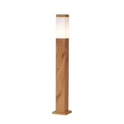 QAZQA Stehlampen Außen|Gartenbeleuchtung*Moderne Außenstehleuchte Stahl mit Holzprint 80cm IP44 - Malois