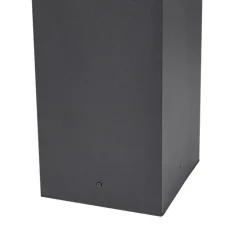 QAZQA Stehlampen Außen|Gartenbeleuchtung*Moderne Außenstehleuchte Schwarz 80cm mit Steckdose IP44 - Charlois