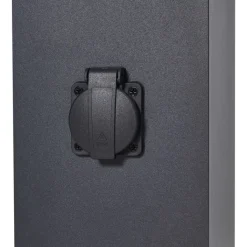 QAZQA Stehlampen Außen|Gartenbeleuchtung*Moderne Außenstehleuchte Schwarz 80cm mit Steckdose IP44 - Charlois