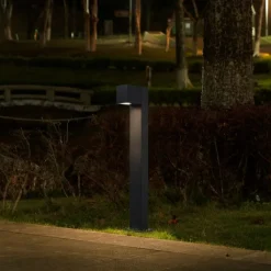 QAZQA Stehlampen Außen|Gartenbeleuchtung*Moderne Außenstehleuchte schwarz 65cm mit Steckdose IP44 - Baleno