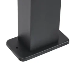 QAZQA Stehlampen Außen|Gartenbeleuchtung*Moderne Außenstehleuchte schwarz 65cm mit Steckdose IP44 - Baleno