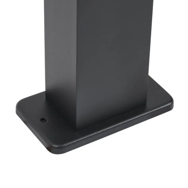 QAZQA Stehlampen Außen|Gartenbeleuchtung*Moderne Außenstehleuchte schwarz 65cm mit Steckdose IP44 - Baleno