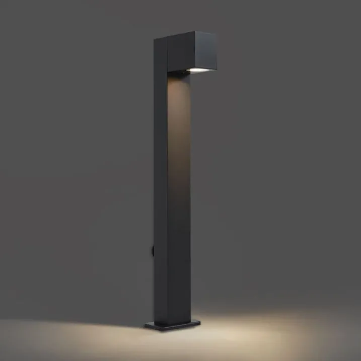 QAZQA Stehlampen Außen|Gartenbeleuchtung*Moderne Außenstehleuchte schwarz 65cm mit Steckdose IP44 - Baleno