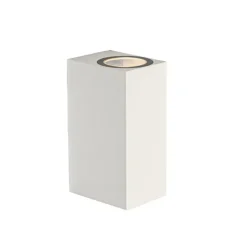 QAZQA Gartenbeleuchtung|Außenwandleuchten*Moderne Außenwandleuchte aus weißem Kunststoff, 2-flammig – Baleno