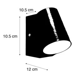 QAZQA Gartenbeleuchtung|Led-Außenleuchten*Moderne Außenwandleuchte anthrazit inkl. LED - Uma