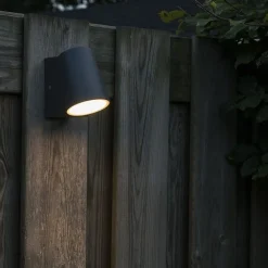 QAZQA Gartenbeleuchtung|Led-Außenleuchten*Moderne Außenwandleuchte anthrazit inkl. LED - Uma