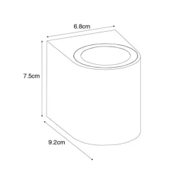 QAZQA Gartenbeleuchtung|Außenwandleuchten*Moderne Außenwandleuchte aus schwarzem Kunststoff oval - Baleno