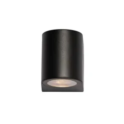 QAZQA Gartenbeleuchtung|Außenwandleuchten*Moderne Außenwandleuchte aus schwarzem Kunststoff oval - Baleno