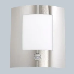 QAZQA Gartenbeleuchtung|Außenleuchten Mit Sensor*Moderne Außenwandleuchte aus Stahl mit Bewegungsmelder IP44 – Emmerald 1